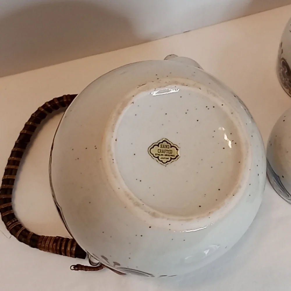 Cottagecore Vintage Handcrafted Otagiri Original Japanese Teapot With Six Cups
